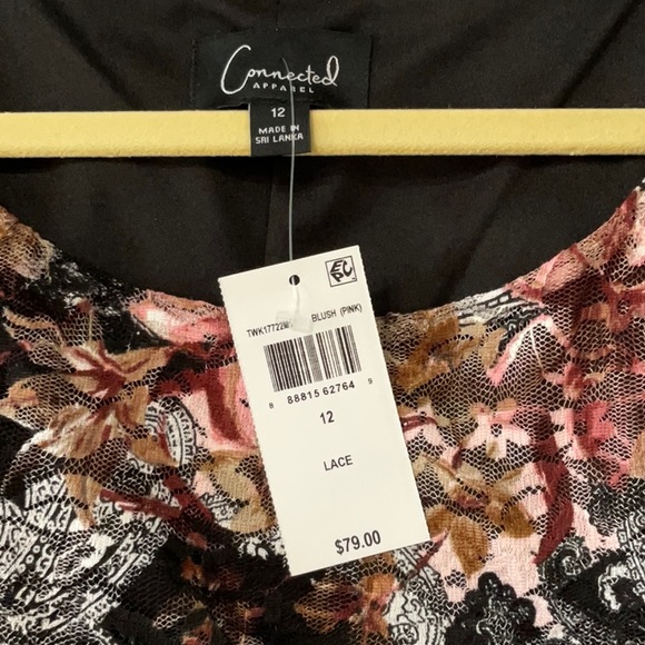 Connected Apparel cap sleeve lace blush pink dress - Picture 3 of 5